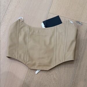 Retrofete Beige Strapless Top